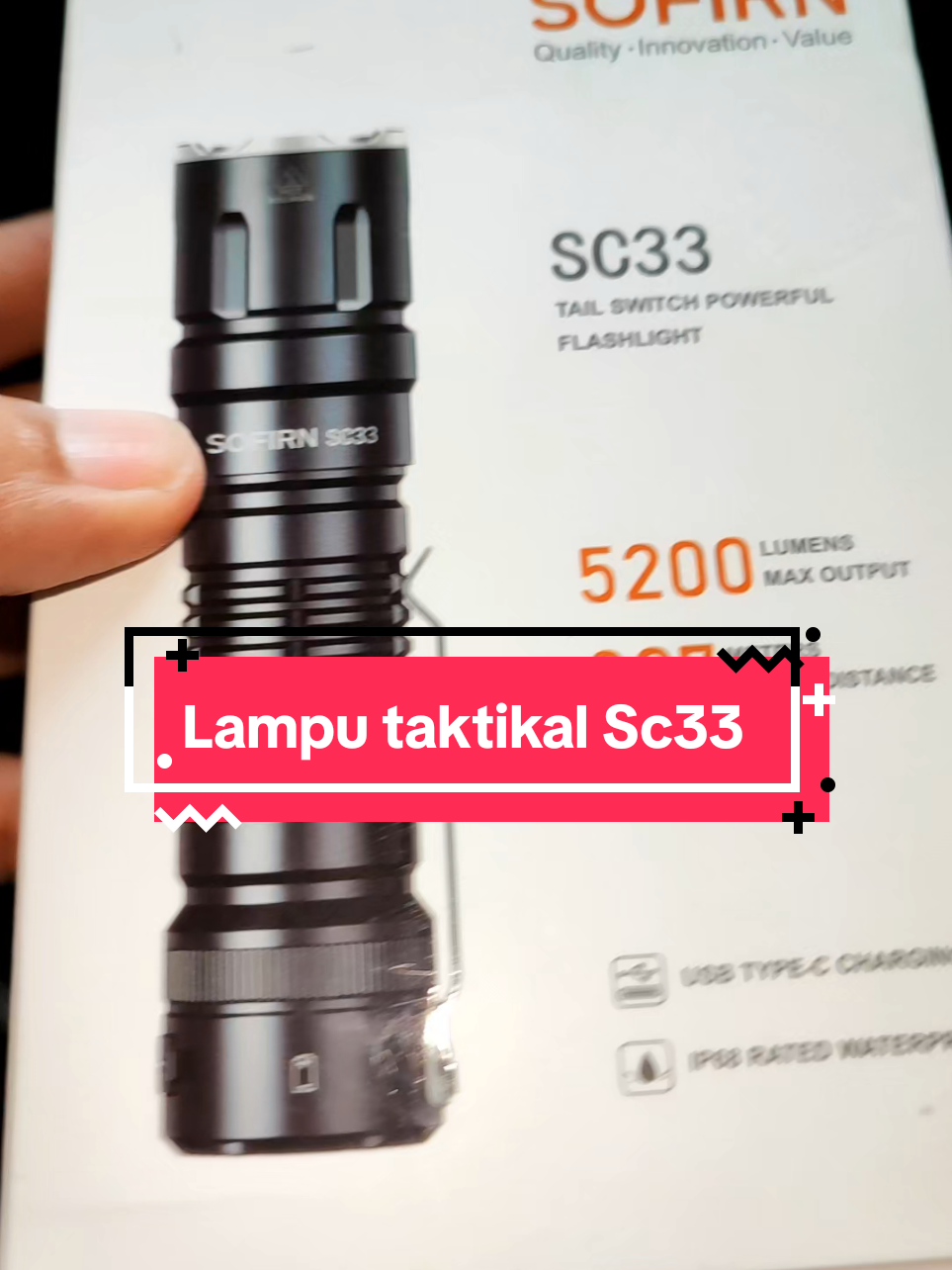 Lampu padu 5200lumen . Boleh suluh 300meter #lampusuluh #sofirn #sofirnsc33 #lampusuluhtaktikal 