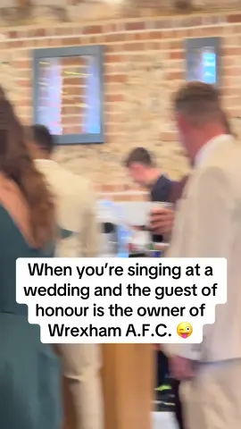 Why didn’t anyone tell me @vancityreynolds was going to be at the wedding I was singing at looking like he’d marched straight out of Blade 3?! 😝 I would’ve brought a shirt to sign! 😍 (And my husband, to become his best friend of course!)  #wrexhamafc #wrexham #welcometowrexham #deadpool #ryanreynolds #weddingsinger #ukwedding #essexweddingvenues #essexweddingsinger #essexwedding #weddingentertainment #weddingmusic #firstdance #aislesong #2025bride #2026bride #2027bride #2025wedding #2026wedding #2027wedding