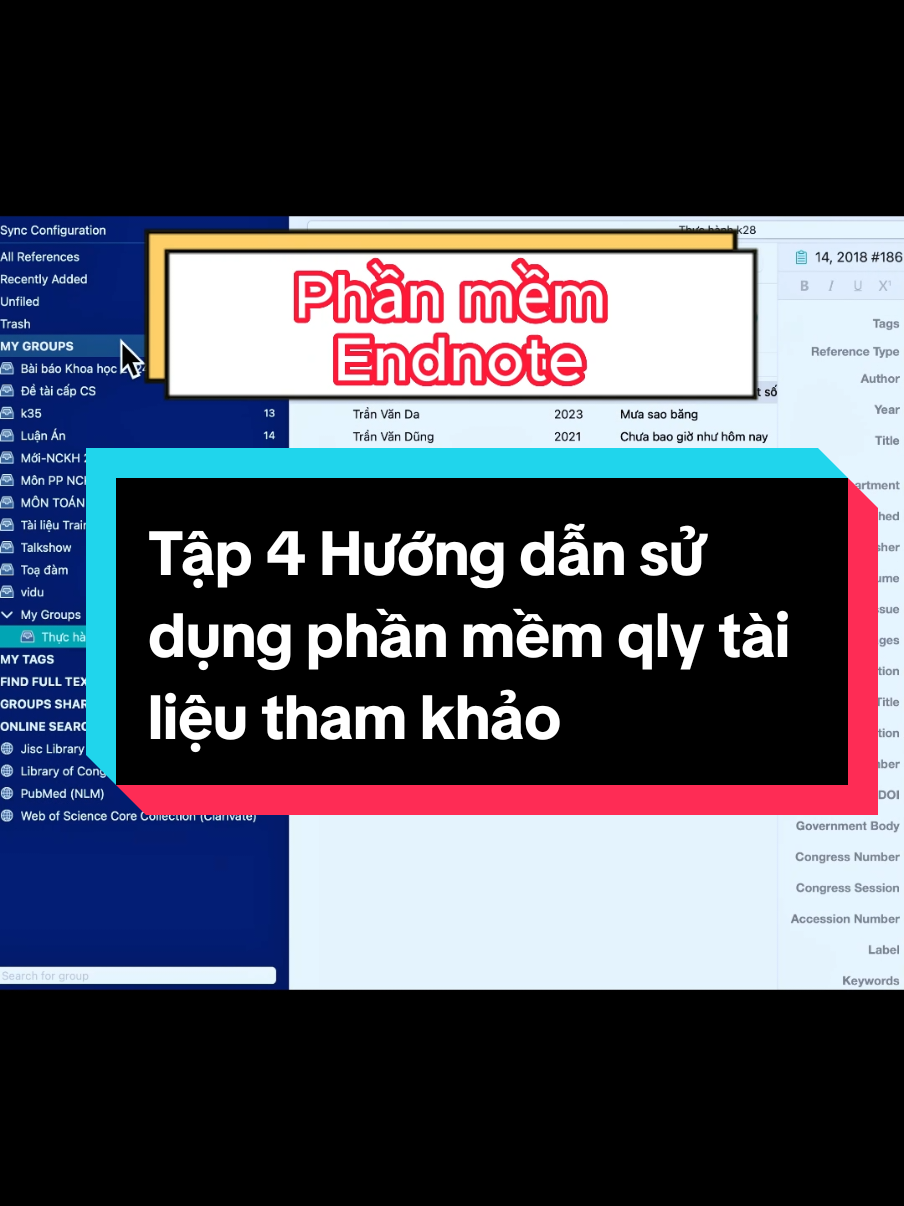 Tập 4. Sử dụng phần mềm quản lý tài liệu tham khảo khi làm Nghiên cứu khoa học - Series Hướng dẫn làm Nghiên cứu khoa học, khóa luận tốt nghiệp.#khoahoc #luanvan #khoaluantotnghiep #thayphongdang #nghiencuukhoahoc #tieuluan #baocaothuctap 