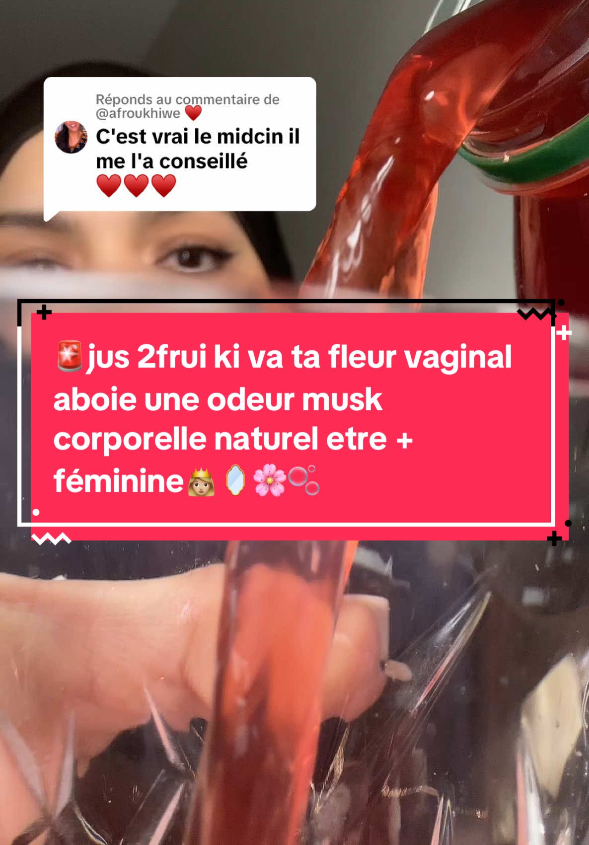 Réponse à @@afroukhiwe ♥️  🚨jus 2frui ki va ta fleur vaginal aboie une odeur musk corporelle naturel etre + féminine👸🏼🪞🌸🫧 . . . #sentirbon #odeurcorporelles #infectionurinaires #gynecologist  @Garder le sourire 🇹🇳🇫🇷🕊️  @Garder le sourire 🇹🇳🇫🇷🕊️  @Garder le sourire 🇹🇳🇫🇷🕊️ @Douha laribii @Rahma laribi 