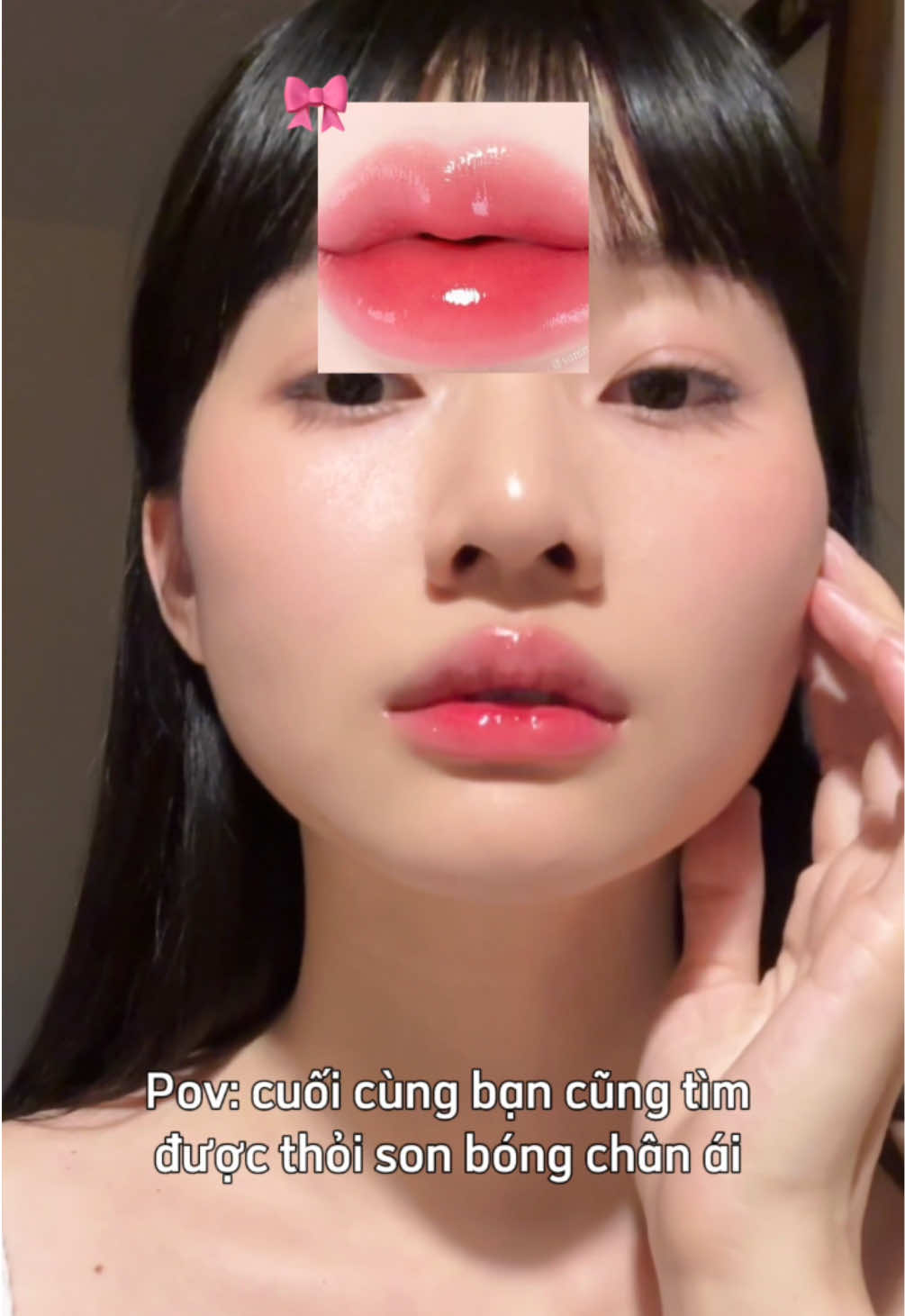 Son xong ngồi ngắm trước gương 30p hehe 🎀🫧 #codeglokolor #glowtint