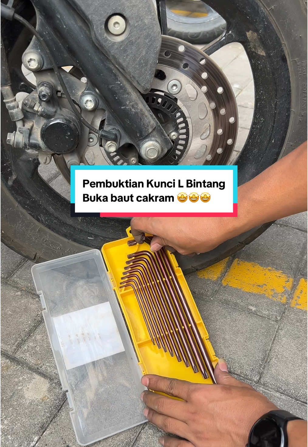 Pembuktian kunci l bintang membuka baut cakram  #jishuo #kuncilbintang #k#kuncisockett#tiktokshopperkakas#hakanlatopsektir 