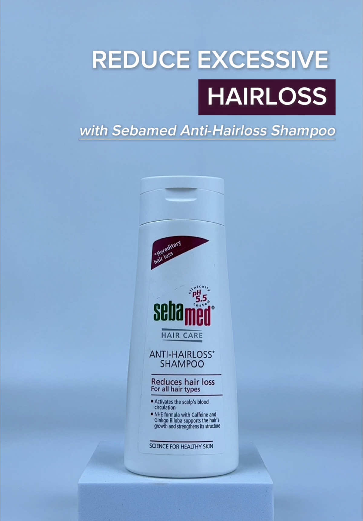 Goodbye to hair loss and hello to savings! Shop our Anti-Hairloss shampoo for stronger, fuller hair at 50% off! 💆🏻‍♀️🛒 #hairgoals #sale #sebamedsale #hairloss 