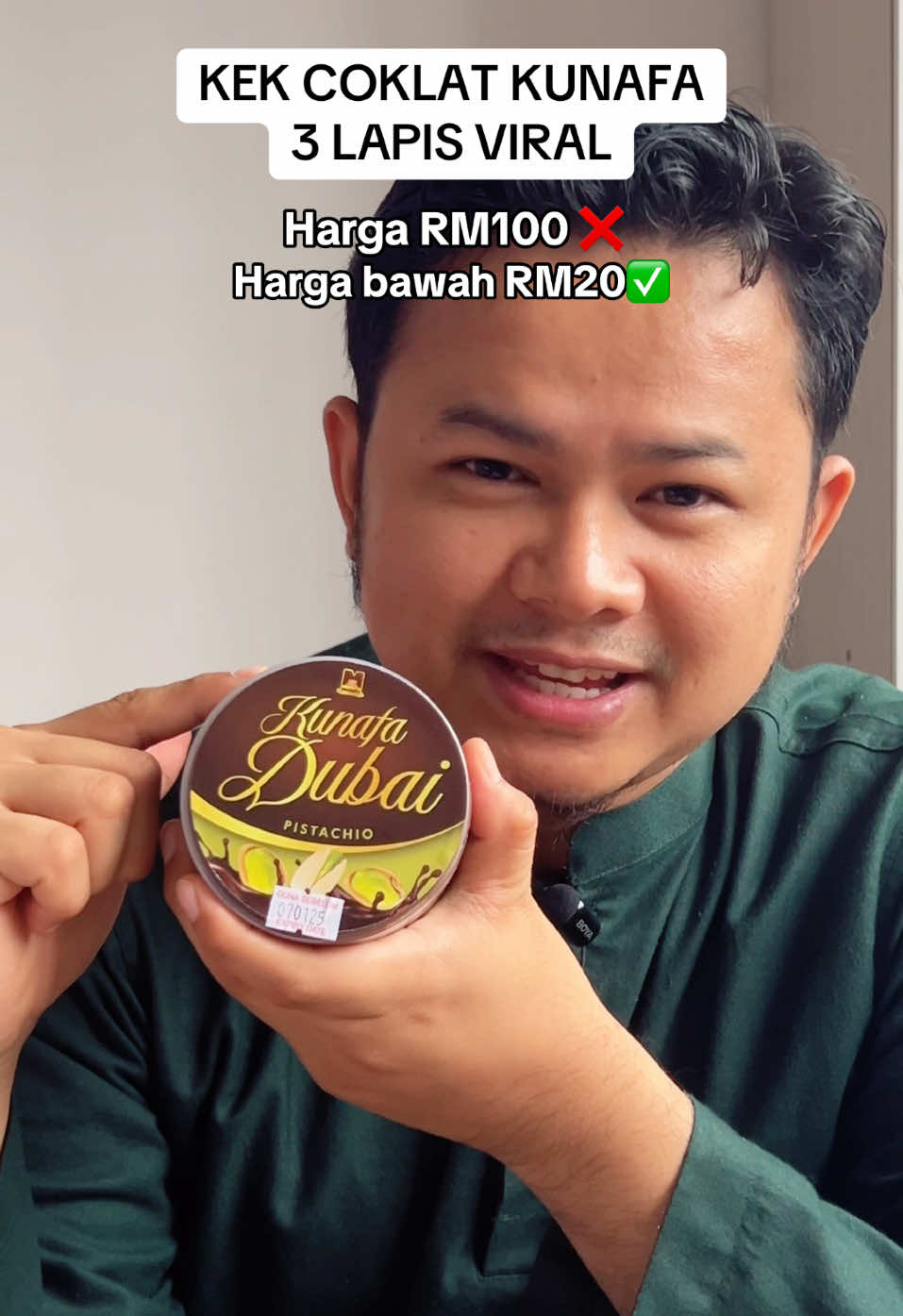 Kek coklat kunafa pistachio siap ada 3 lapis, memang rare dan rasa dia memang sedap. Sesuai dengan harga! Hampa pi la cuba rasa 😋 #idriscover #familidris 