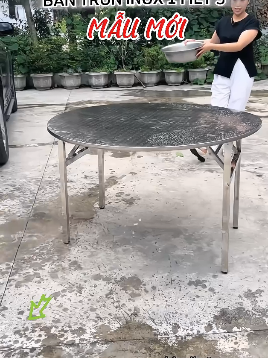 Bàn tròn 130cm, chất liệu thép không gỉ#giadung_giadinh01 #cuahangdodungnhabep1 