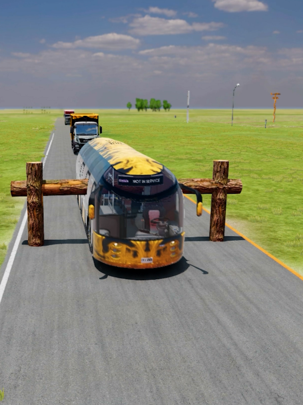 Mix's coloursful truck & city Bus vs Log Hadraulic trap crash _#foryou#foryoupage#beamng_drive 