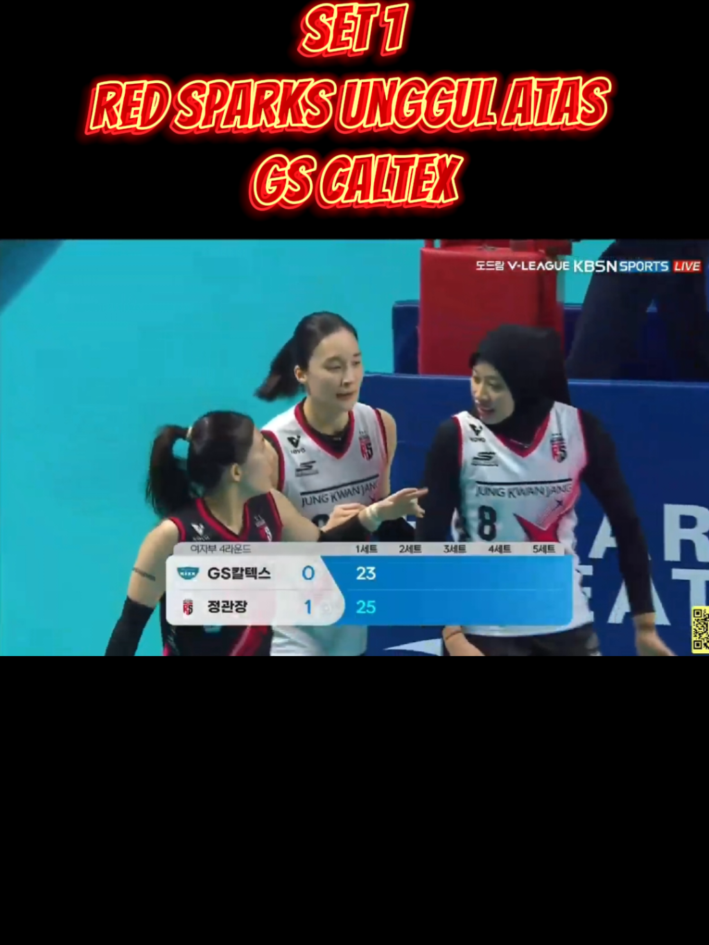 Di set 1 Red sparks unggul score sementara 1:0 (10-01-2025) #redsparks #redsparksvsgscaltex #koreanvleague2025 #koreanvleague @REDSPARKS @megawatihangestrip 