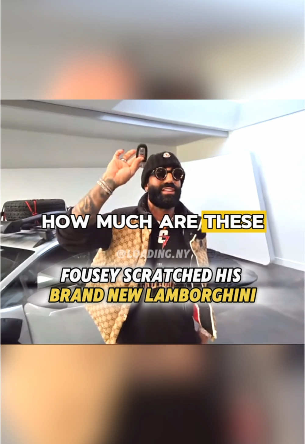 Fousey bought a brand new Lamborghini and scratched the bottom as he pulled out the driveway. #carsoftiktok #fousey #lamborghini 