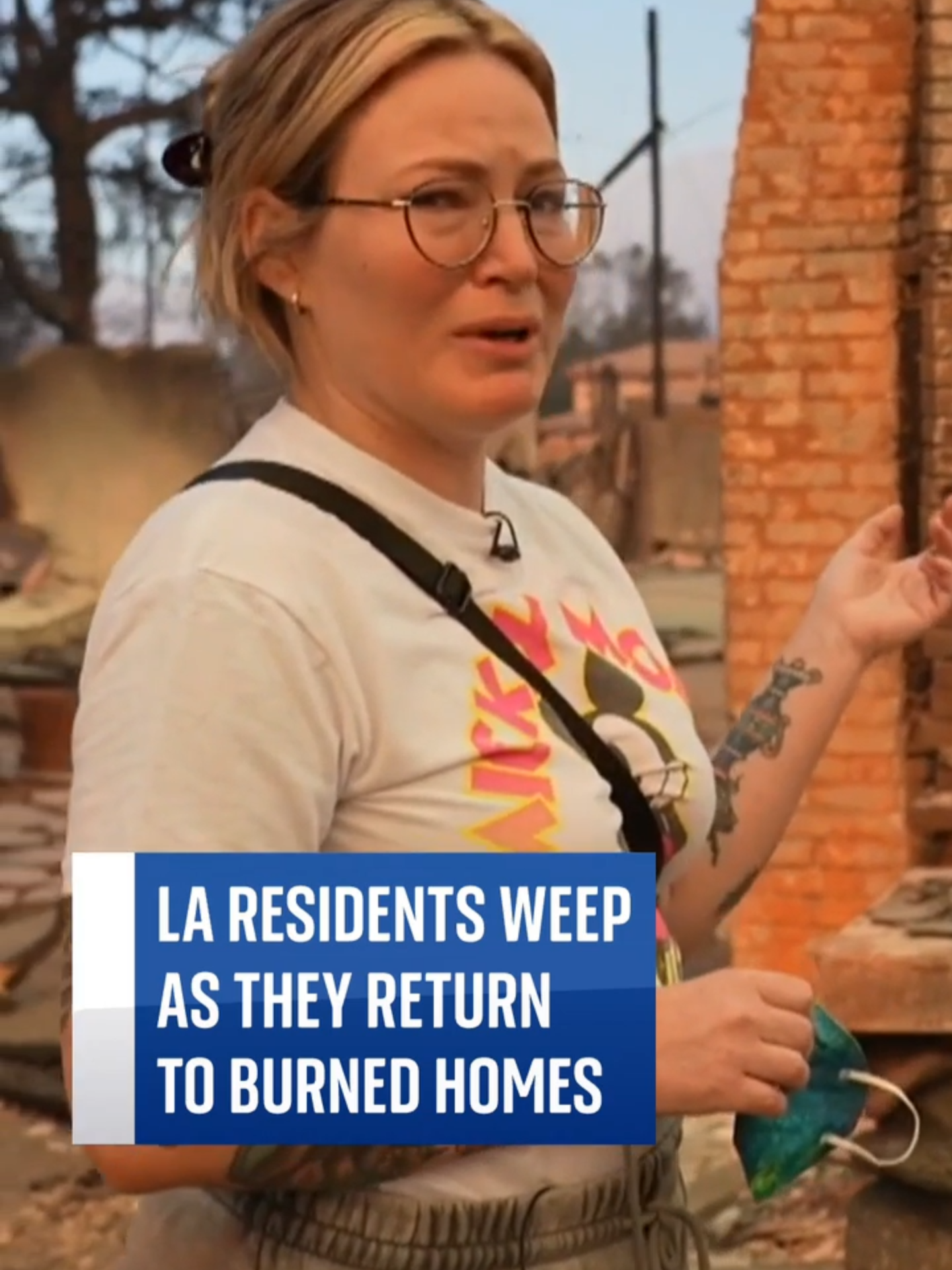 LA residents weep as they return to burned homes in Altadena. The wildfires have been burning for four days now, with at least 10 people having been killed in the blazes.