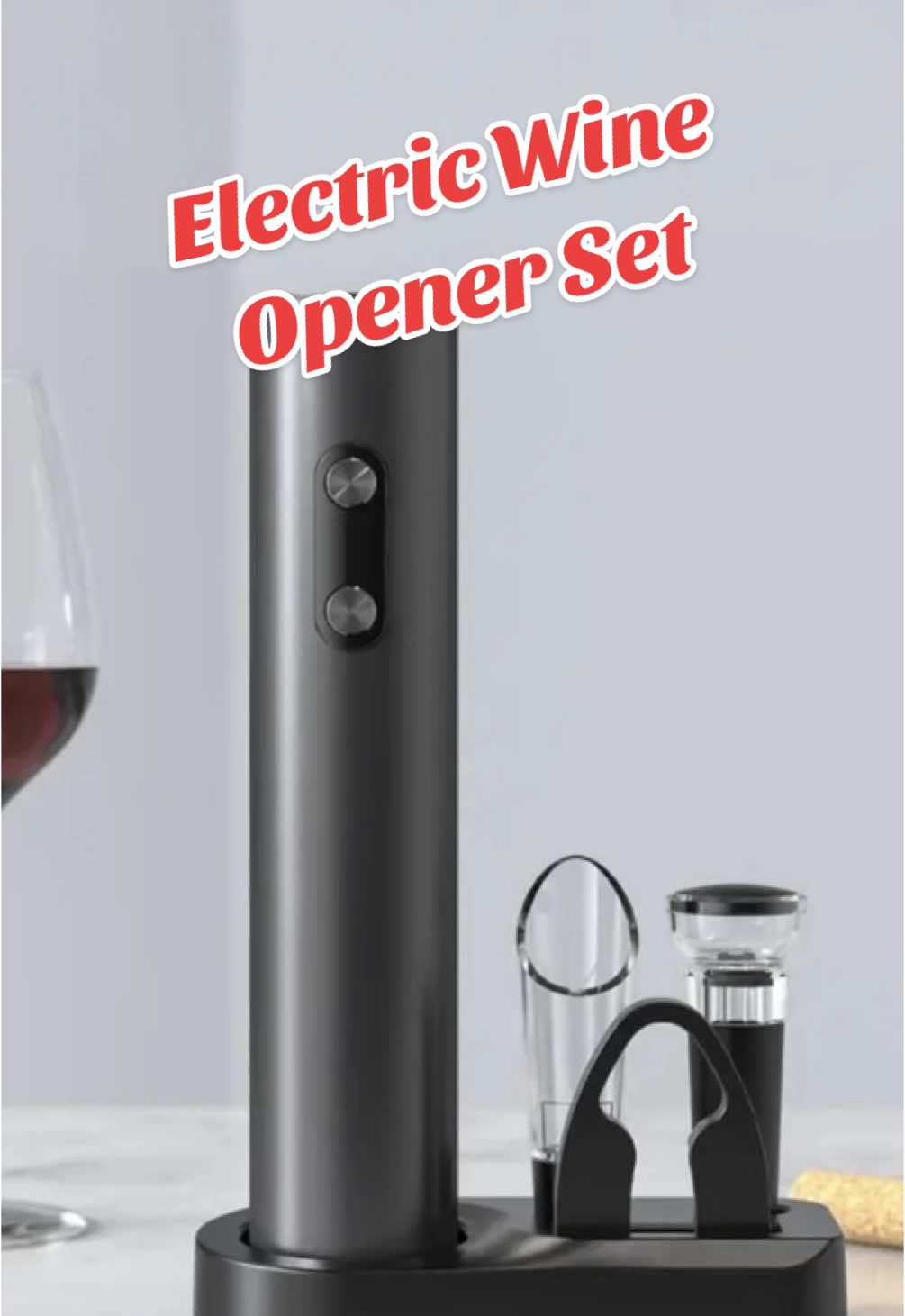 Buy directly from us as your trusted Chinese supplier, offering unbeatable prices and fast shipping! Experience the convenience and luxury of the Electric Wine Opener, designed to make uncorking your favorite wines effortless. With a sleek, high-end design, this multifunctional gadget is perfect for wine enthusiasts and special occasions. Simply press a button, and the opener smoothly removes the cork in seconds, making it ideal for home use, dinner parties, or gifting. Its ergonomic design ensures a comfortable grip, while its rechargeable battery offers long-lasting performance. Compatible with most wine bottles, this tool is a must-have for any modern kitchen or bar. Order now for fast delivery to the USA, Canada, Europe, South America, and the Middle East. Custom logo options available for bulk orders! #WineAccessories #ElectricWineOpener #LuxuryKitchenGadgets #WineLovers #HomeBarEssentials #EffortlessWineOpening #PartyEssentials #ElegantDesign #GiftIdeas #BuyDirect #FastShipping #Supplier #ChinaSupplier #BarTools #WineGadgets #WineNight #EasyUncorking #RechargeableWineOpener #shopnow 