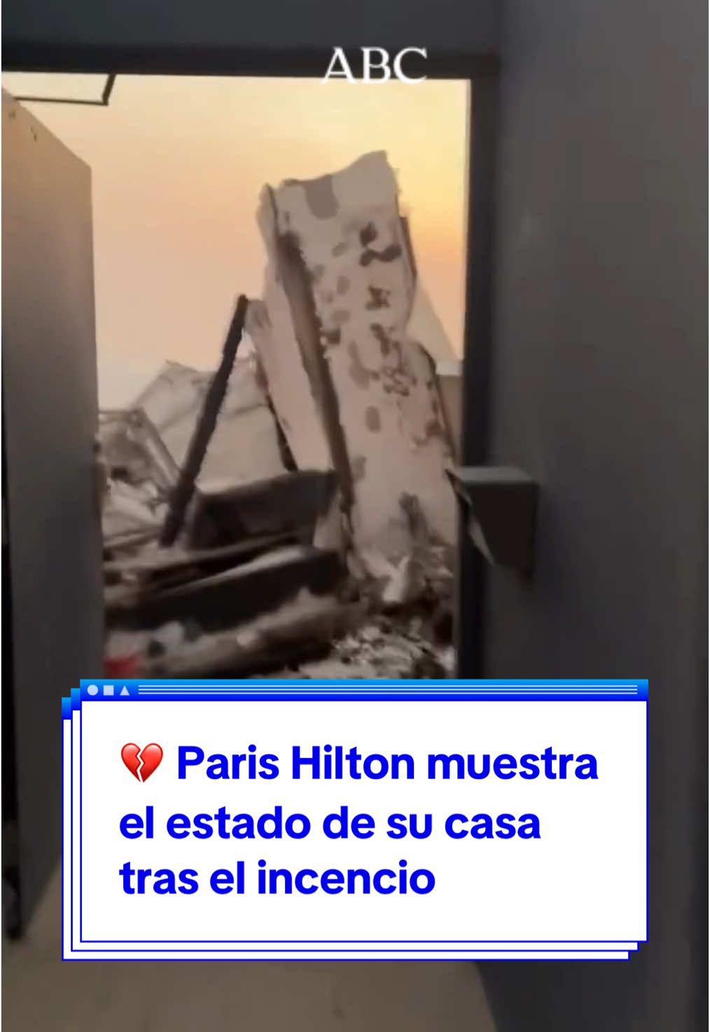 Paris Hilton ha subido este vídeos a sus redes sociales mostrando cómo ha quedado su casa de Los Ángeles tras incendiarse 💔 Junto al vídeo, la modelo ha compartido un texto en el que muestra cómo se siente: «Estoy aquí, en lo que solía ser mi hogar. Cuando vi la noticia por primera vez, estaba en completo shock» #abcnoticias #parishilton #eeuu #fuego #losangeles #la #hiltonhouse