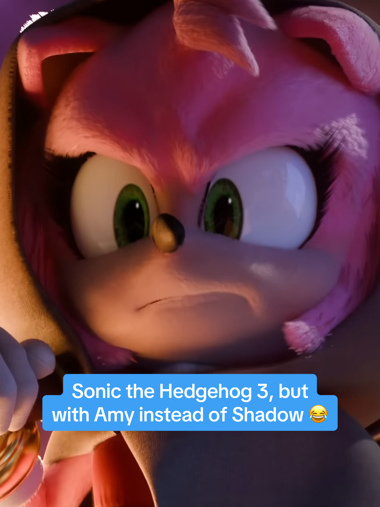 An animator replaced Shadow from Sonic The Hedgehog 3 with Amy Rose and it's so good! 🎥: YouTube / Graphy3D #sonicthehedgehog #sega #amyrose #gaming #movie #sonic