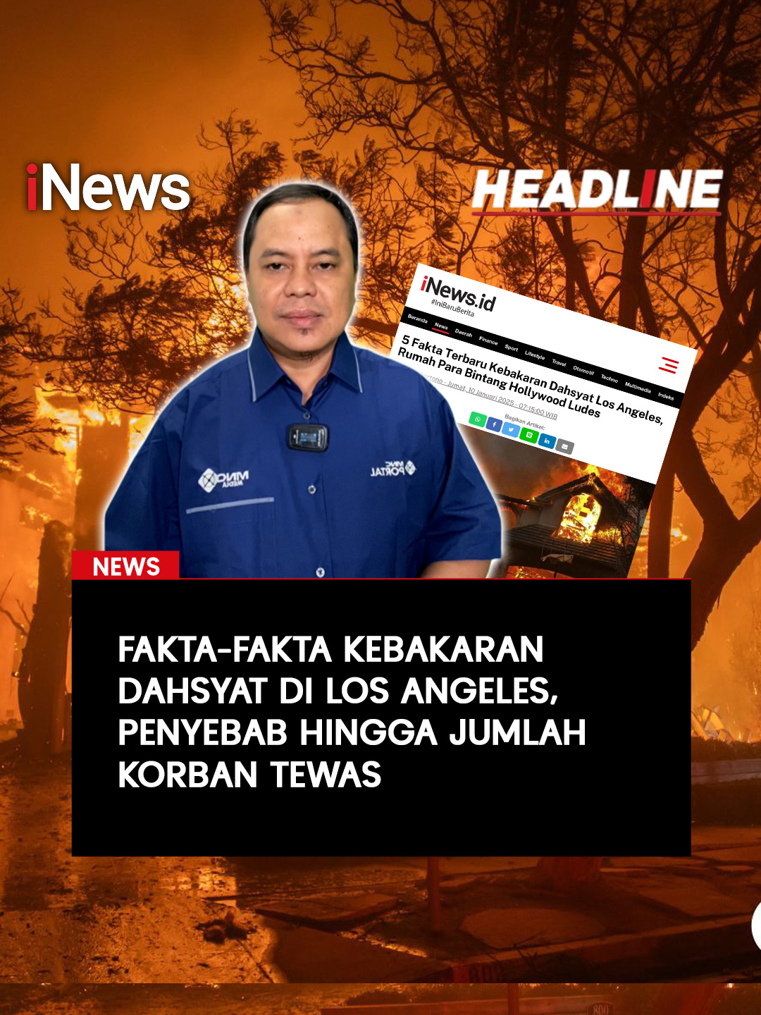 Fakta-fakta kebakaran dahsyat Los Angeles, California, Amerika Serikat, perlu diketahui. Kebakaran lahan bermula pada Selasa (7/1/2025), menghancurkan ribuan rumah dan bangunan lain, termasuk milik para pengusaha maupun bintang Hollywood. California kerap dilanda kebakaran hutan dan lahan setiap tahun, namun tahun ini menjadi salah satu yang terbesar. Terlebih lagi, api menyebar dengan cepat mengincar rumah-rumah mewah di Los Angeles, termasuk milik pengusaha serta artis dan aktor. Baca selengkapnya hanya di  https://www.inews.id/news/internasional/5-fakta-terbaru-kebakaran-dahsyat-los-angeles-rumah-para-bintang-hollywood-ludes #iNews #iNewsdotid #Kebakaran #LosAngeles #kebakaranLosAngeles #Hollywood #California