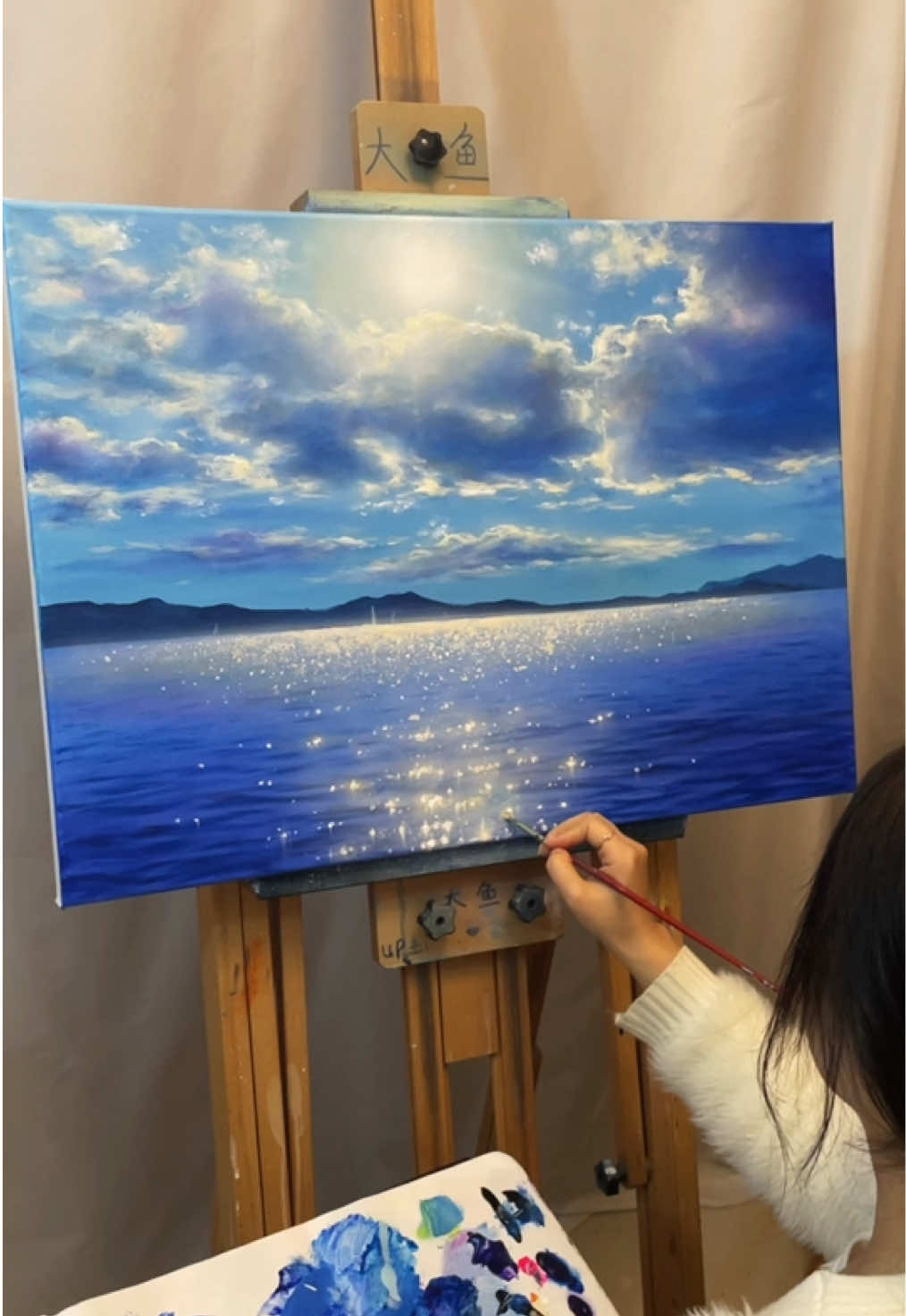 还是那片蓝色的海 #painting #art #sea #oilpainting #acrylicpainting 