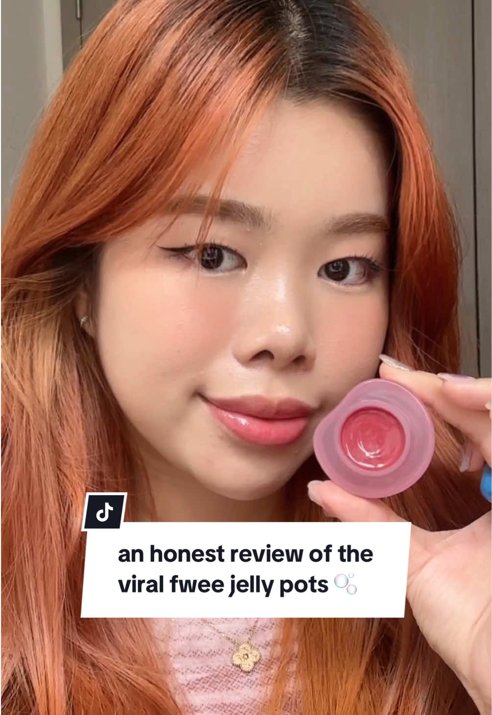 an honest review of the @fwee jelly pots 🫧🪽🎀 full swatches at the end! was so obsessed with the packaging i got seven to try :/ @fwee official #lipgloss #lipbalm #fwee #makeupreview #lippies #kbeauty #koreanmakeup #beautyblogger #creatorsearchinsights 