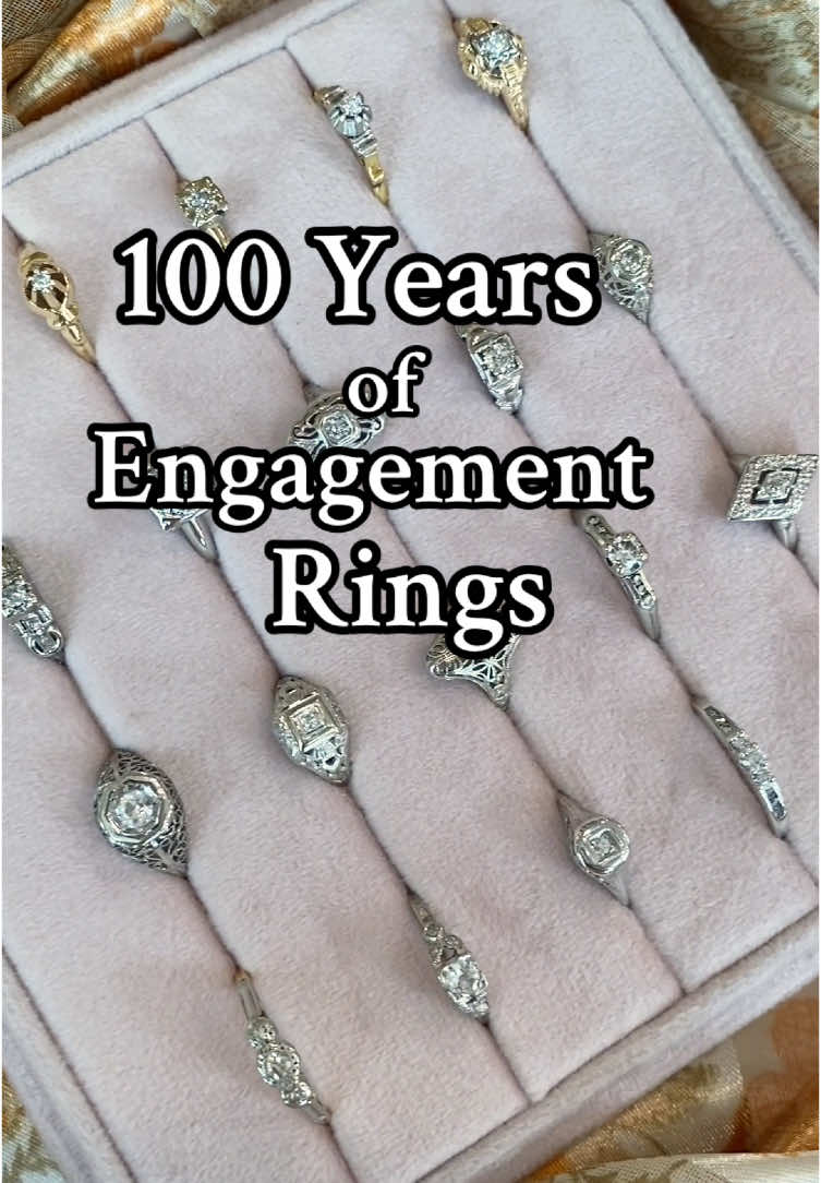 From the 1890s to the 2000s, who did engagement rings the best? #mjvjewelry #vintagejewelry 