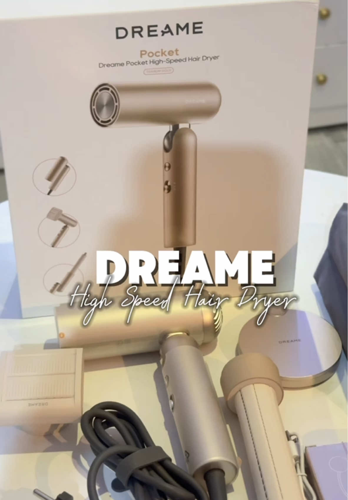 Found the best Travel-size High Speed 3 in 1 Hair Dryer. Click in my yellow basket. So perfect for my upcoming EU trip!  #dreame #highspeedhairdryer #dreameph #dreamepocket #hairdryer #curler #fyp #hairtech #hairstyle @dreameph #hair 