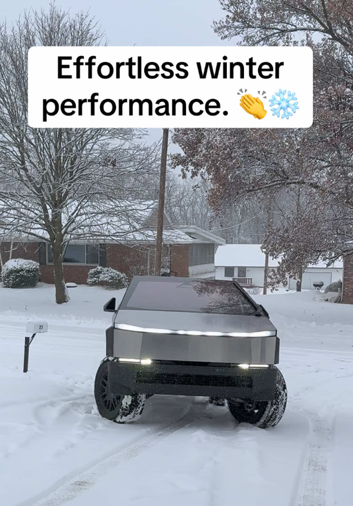 Cybertruck vs. Snow #tesla #cybertruck #trucksoftiktok #cartok #cars #electriccar #trucktok