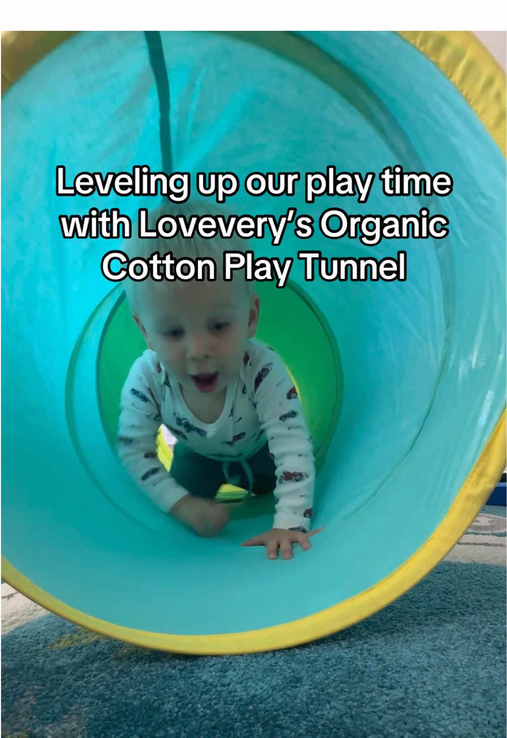 Always having fun with @Lovevery !! 💛🩵 Their toys are designed to get your little ones to creatively play and use their fine motor skills while doing it!! Hudson was having a blast with the Organic Cotton Play Tunnel!☺️ ##fyp #toddlermoms #momtok #toddlersoftiktok #playtime #lovevery #organic 