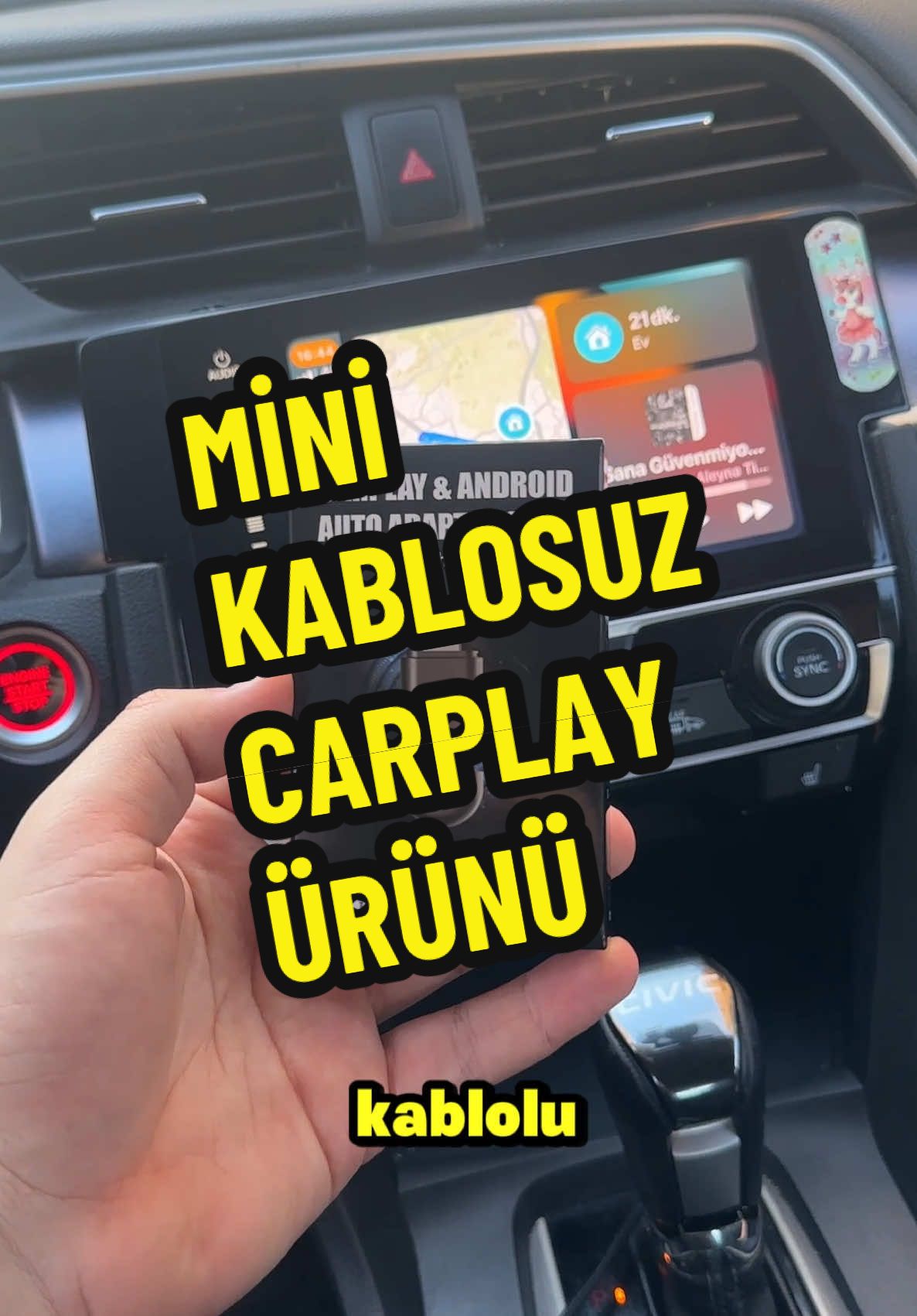 Bence gayet iş görüyor kablodan kurtarıyor 🙏 Marka gözüktüğü için mecbur #işbirliği #carplay #kablosuzcarplay #androidauto #araba #modifiye #tech #teknoloji