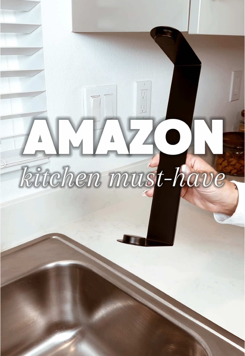 Declutter your kitchen with this affordable find!👩🏽‍🍳⏲️🧻💫🖤 Ready to finally get that roll of paper towels off of your countertops? Here’s a quick and easy solution! So easy to load and unload. Also fits nicely under your cabinets and more! No tools needed to install. 🙌🏽 Also available in silver, white and clear! 💎 Shop the link in bio for Amazon storefront 🛒 #neatlyembellished #professionalorganizer #homeorganizer #homeorganizing #organization #organizingideas #organizingtips #organizinghacks #organizedhome #organizedmom #organizedlife #amazon #amazonmusthaves #amazonfavorites #amazonfinds #amazonfaves #amazoninfluencer #amazoninfluencerprogram #amazonhome #KitchenHacks #kitchengadgets #kitchengadget #kitchenessentials #kitchenmusthaves #kitchenideas #homehacks #amazonkitchen