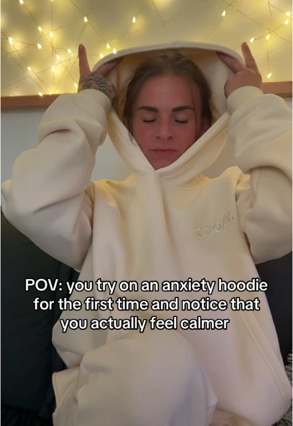 It’s sooo soft 😍🧸✨ #anxietyhoodie #hoodie #COOZY #MentalHealth #clothingbrand #fyp #tiktokmademebuyit #oversizedhoodie #anxiety 