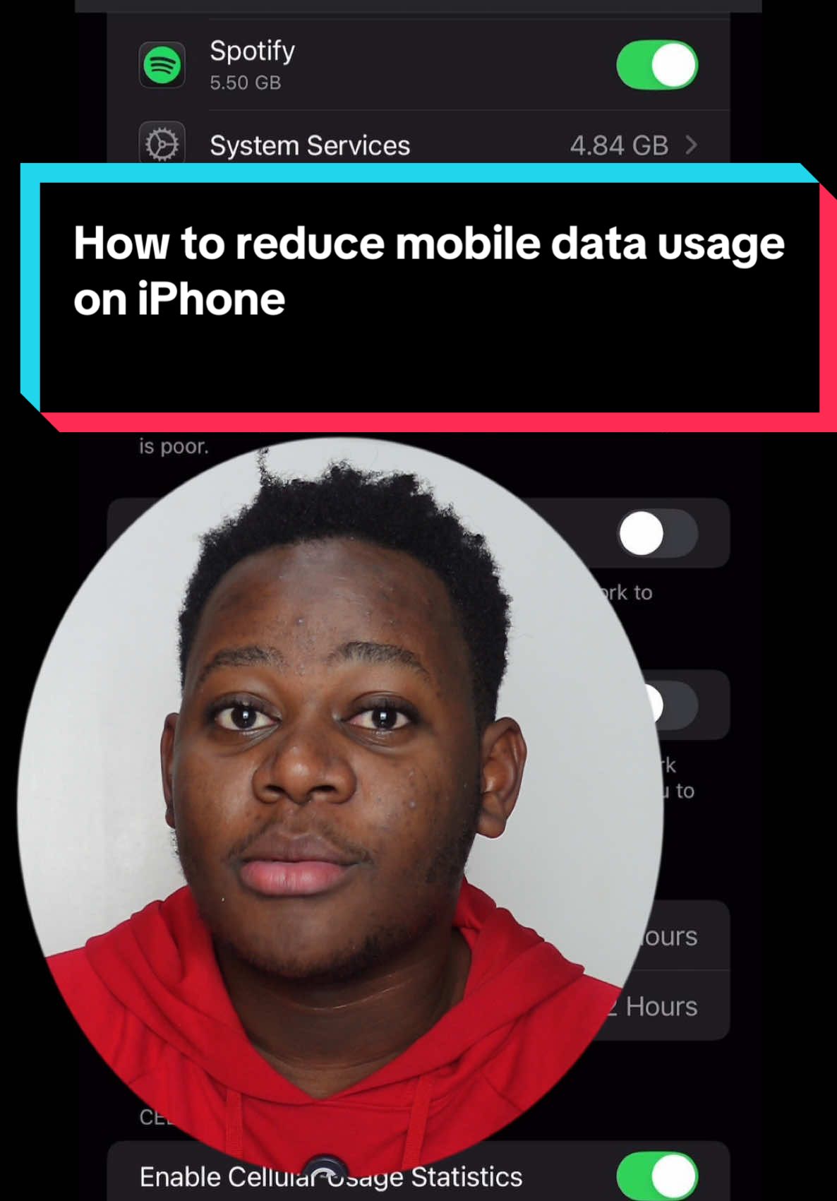 How to reduce mobile data usage on iPhone #iphone #mobiledata #data #iphonetips #duncanzz #techtok #foryou 