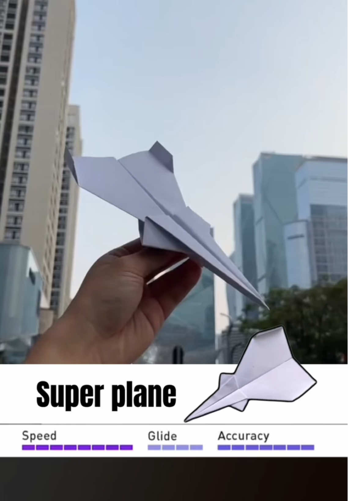 How to make a super paper airplane rocket 🚀 that can fly 150 FEET easy 👍 #vvvreview #papercrafts #origami #paperairplane #DIY #handmadeplane #paperplane 