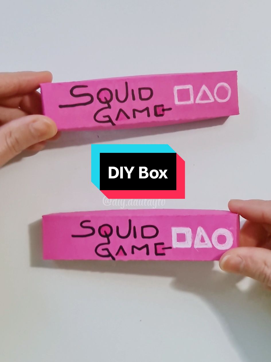 DIY paper Box for Gonggi Squidgame  #squidgame #DIY #fyp #papertoys #mydiy #papercraft #tutorial #gonggi 