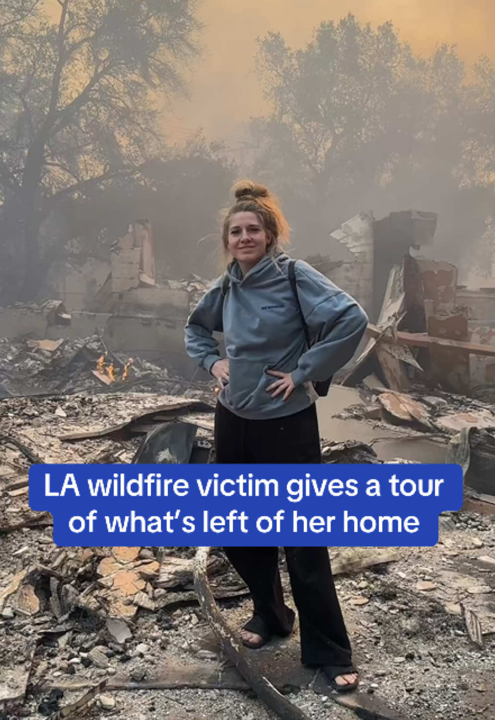 This influencer posted a MTV crib style tour of what's left of her home, after it was burned to the ground by the devastating LA wildfires. Many, like Sarah and her family, are now returning to the charred wrecks they once called home. Read more on DailyMail.com 🎥IG/Sarahandcrew #la #california #fire #homes #Usa #news 