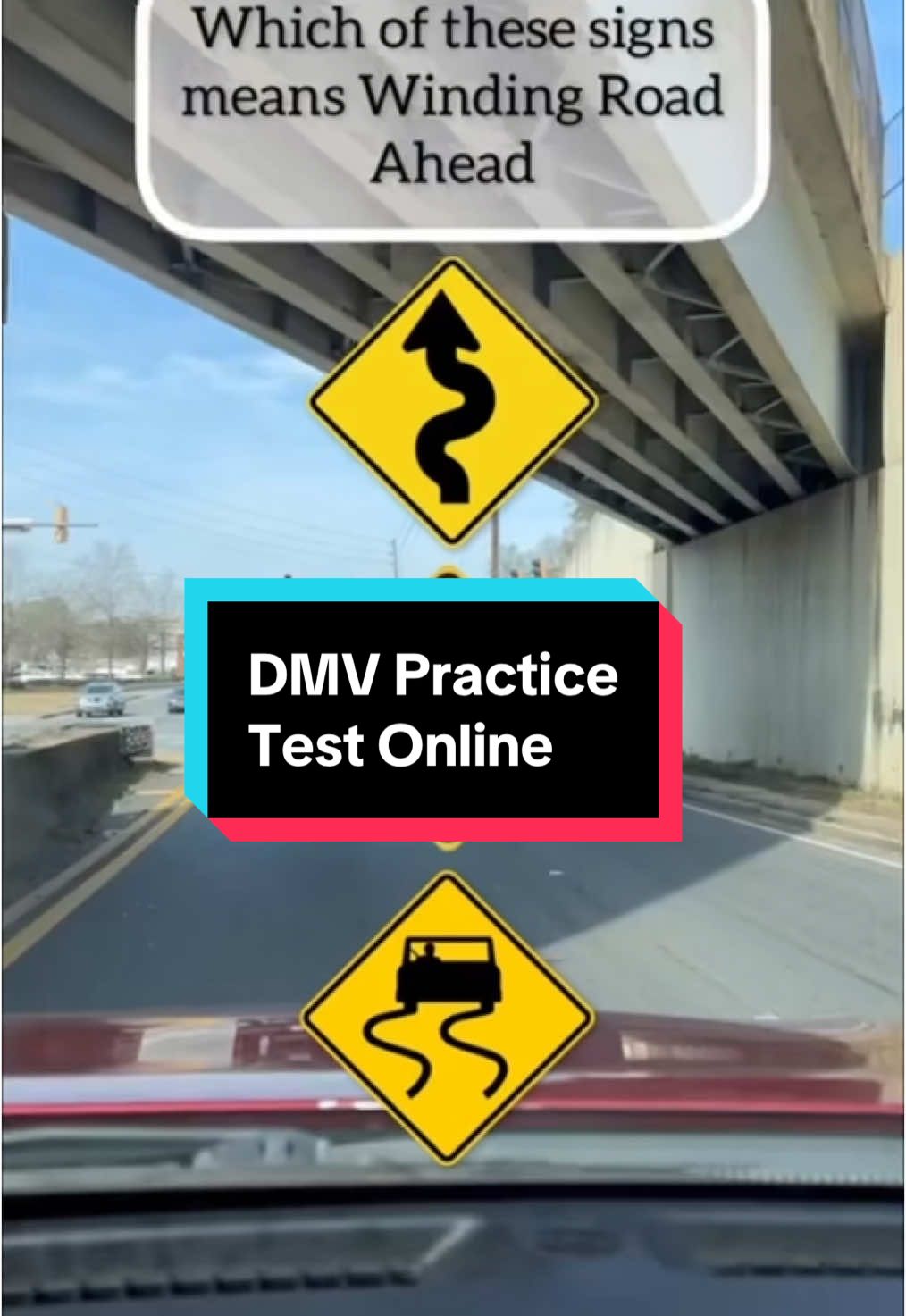 DMV Practice Test: Complete the 3 questions #dmv #dmvtest  #dmvpracticetest #drivingtest #LearnOnTikTok #driverspermit  #drivingpermit  #drivinglessons  #driverslicense #leftyvlogger