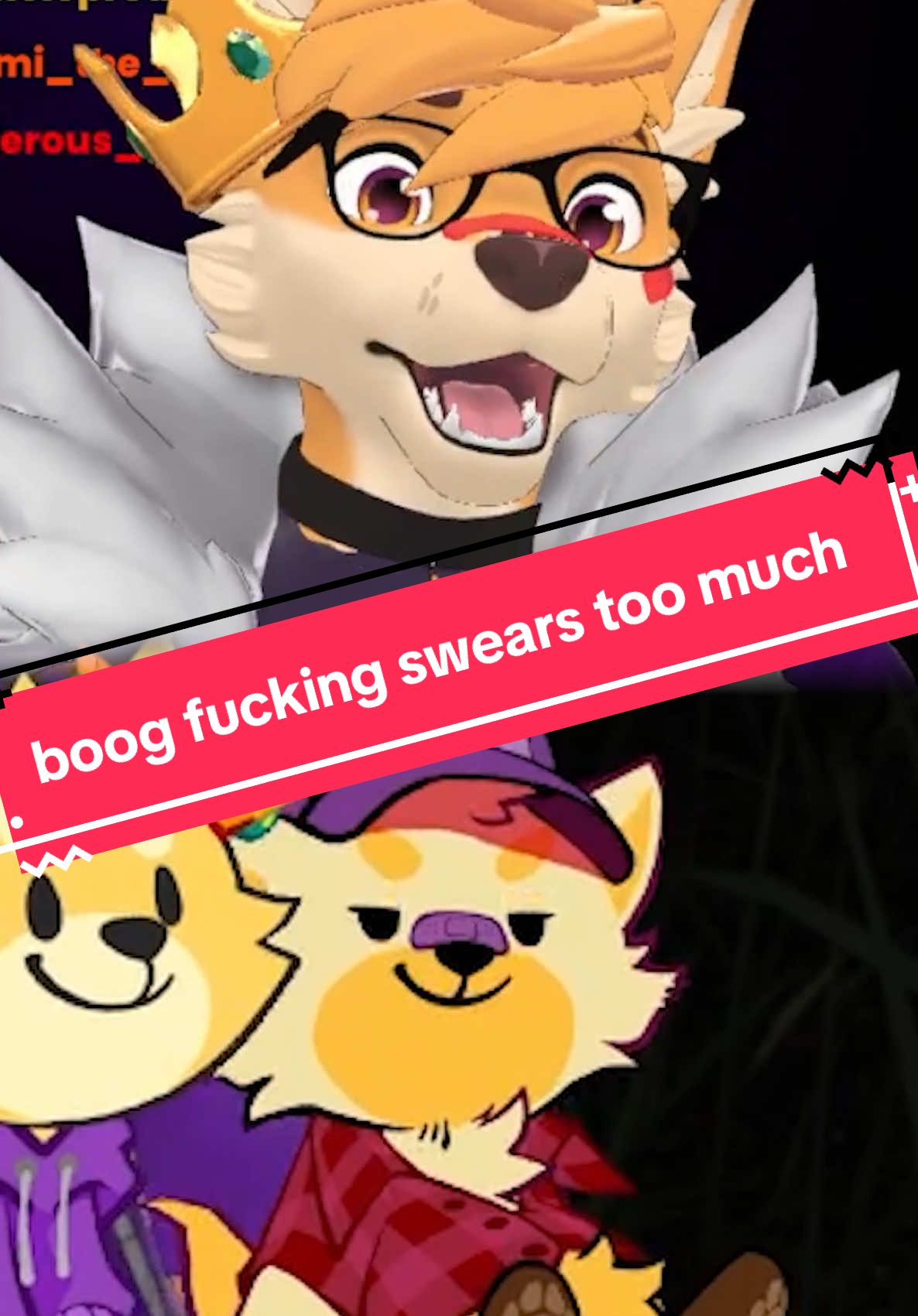 Boog is a potty mouth LMAO #fyp #furry #streamer #fypシ #furrytiktok #funny #stream #furries #vr #vtuber 