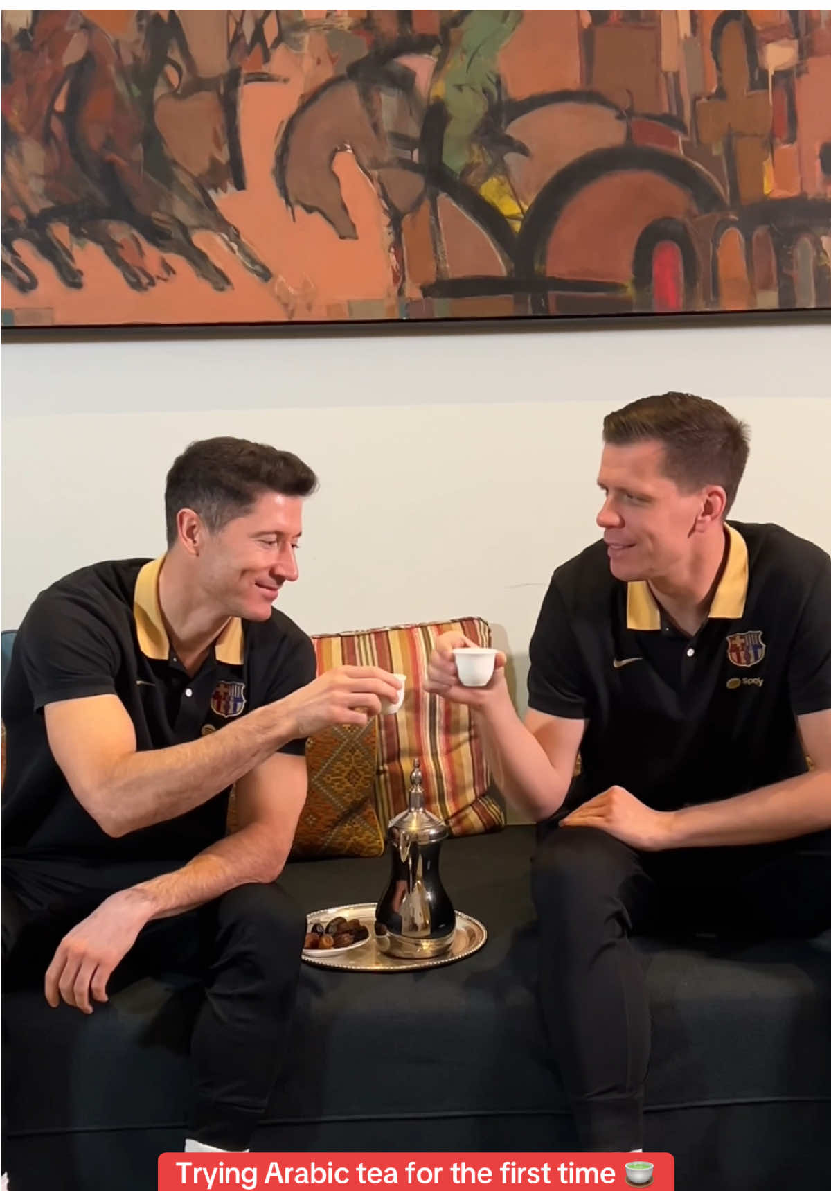 Tea with Tek! 🇵🇱 #fcbarcelona #barçaontiktok #barcelona #supercopa #szczesny #Lewandowski 