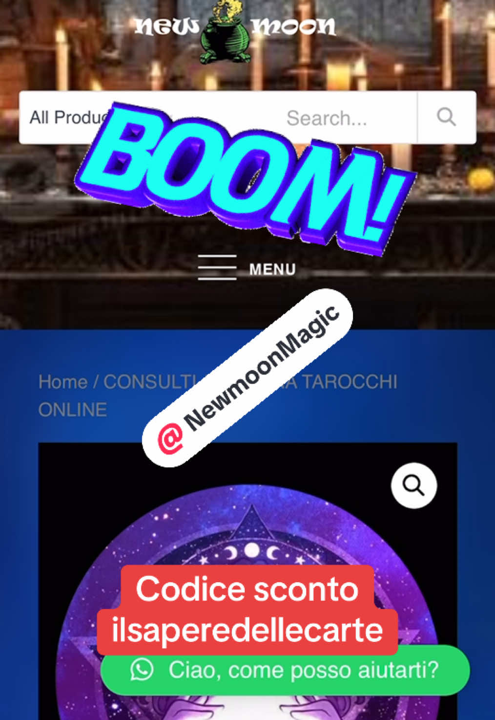 Finalmente 💥@NewmoonMagic www.newmooagic.it codice sconto ilsaperedelledarte 🔮🎴🔮 #tarocchitiktok #Tarocchiinterattivi #tarocchiltalia #tarotreading #tarologia #tarologiaevolutiva #cartomantetiktok #cartomanzia #cartomante #letturatarocchi #letturainterattiva