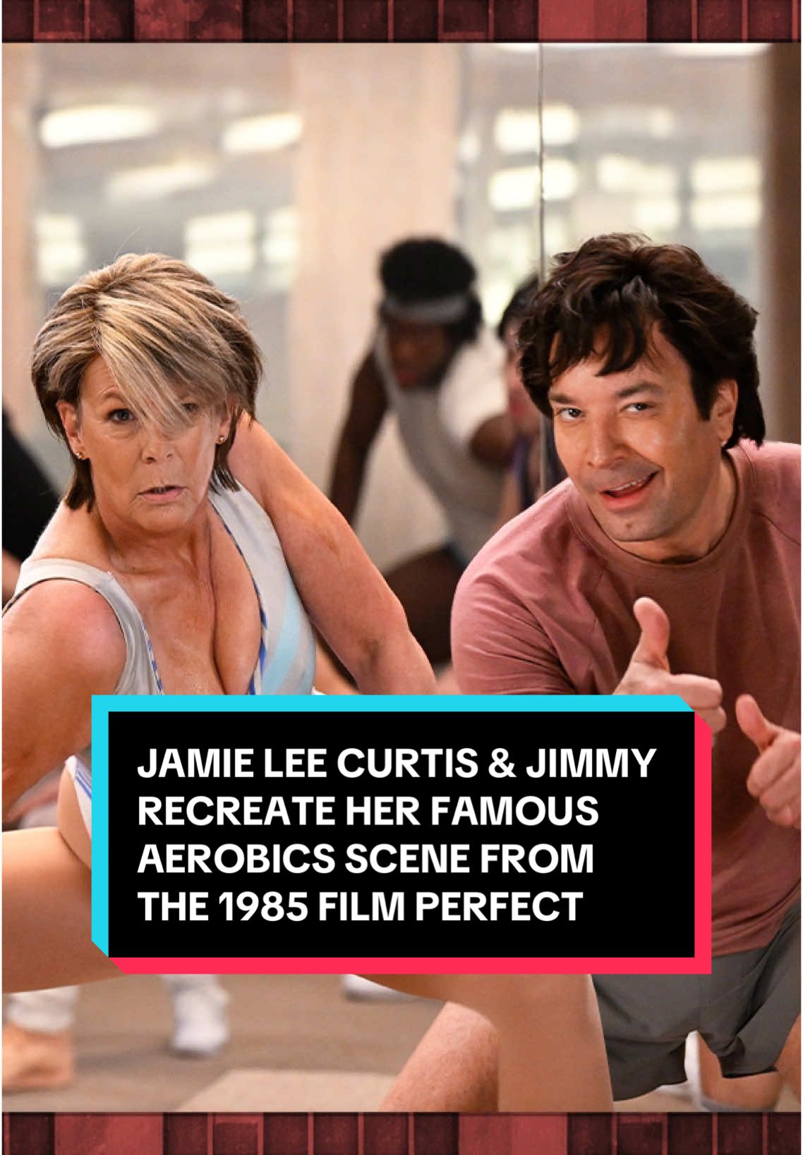 @jamieleecurtis & Jimmy recreate her famous aerobics scene with @John Travolta from the 1985 film Perfect! #FallonTonight #TonightShow #JamieLeeCurtis #JohnTravolta #JimmyFallon 