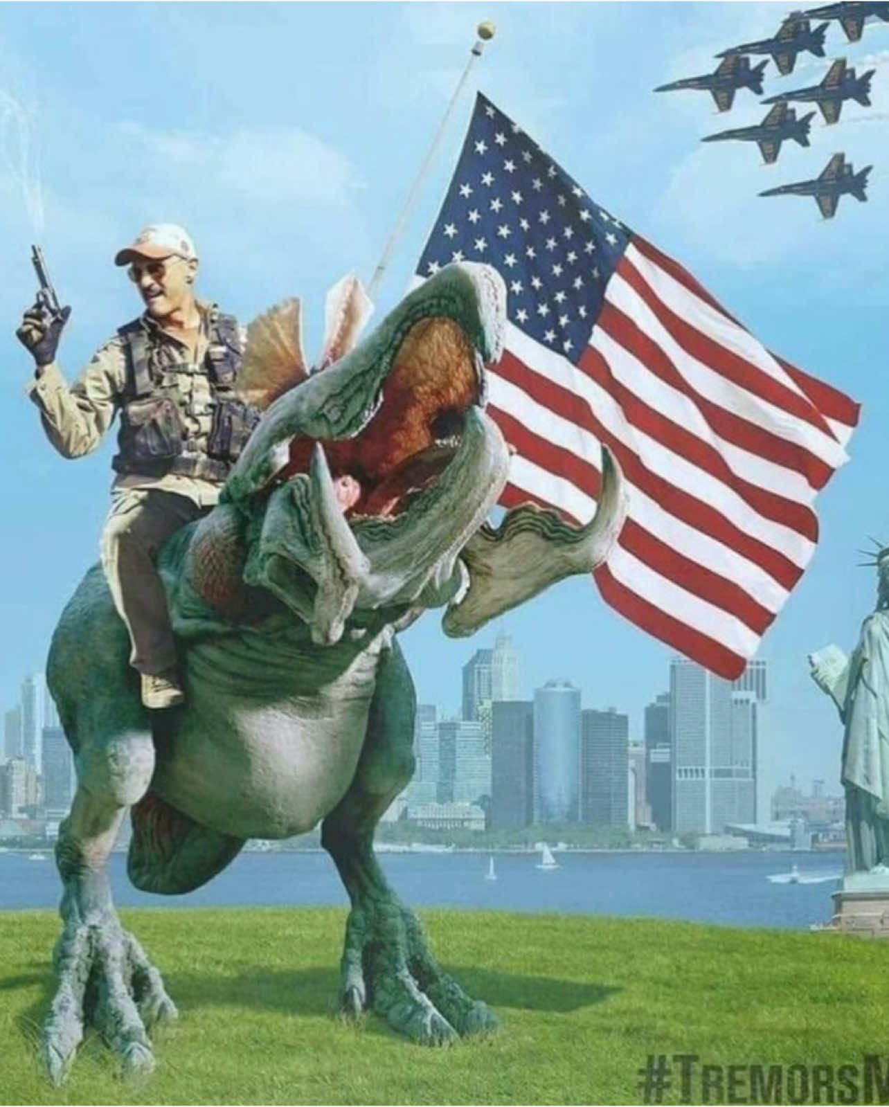 HELL YEAH 🔥🔥🇺🇸🇺🇸🦅🦅. #hellyeah #america #dinosaur #fyp #hellyeahcore 