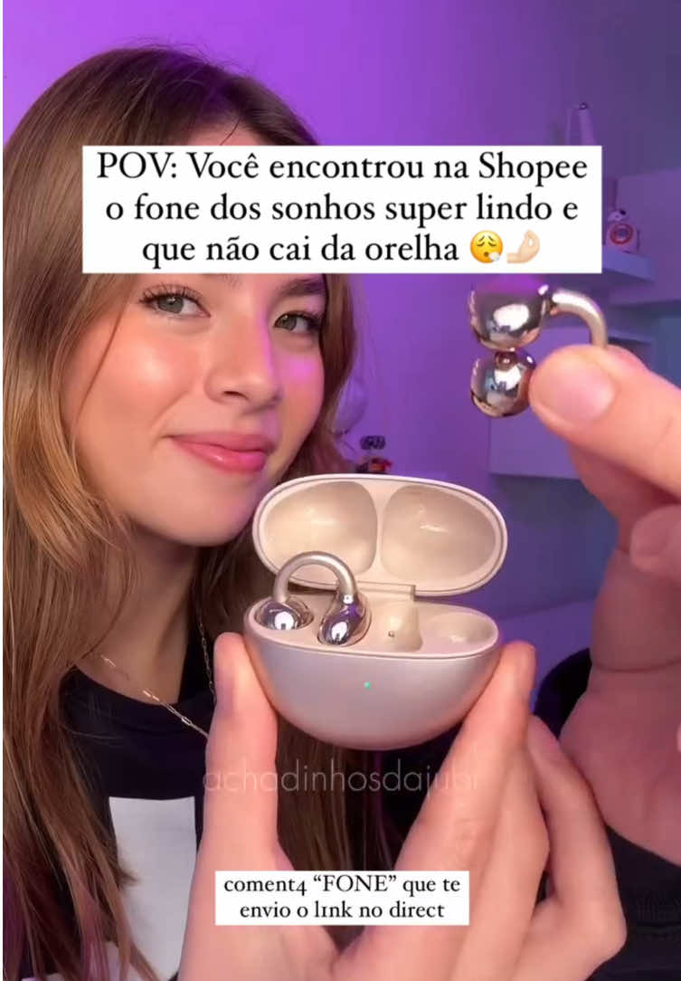 Link dele na BIO 🚨♥️ #fonedeouvido #fonebluetooth #fonesemfio 