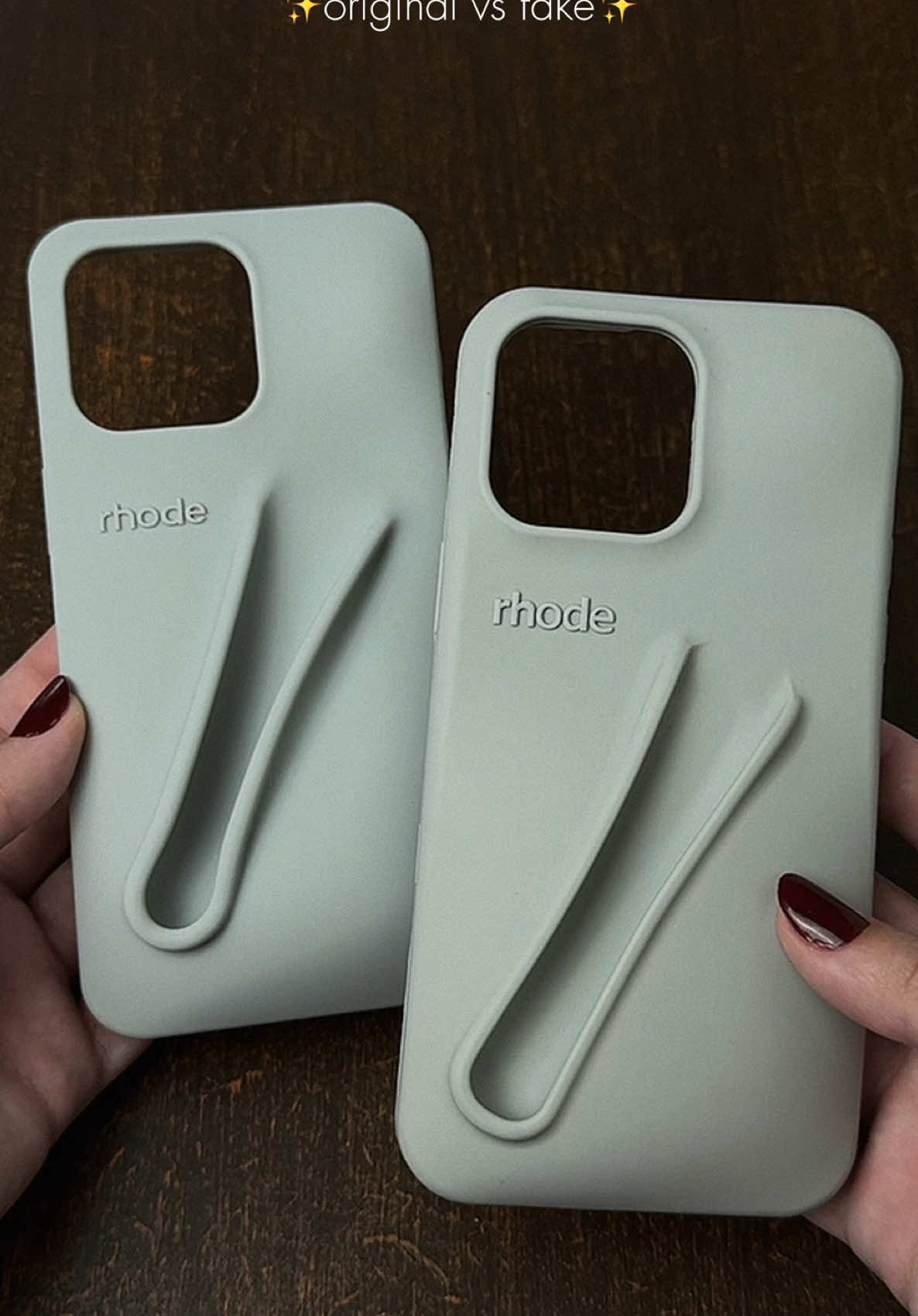 rhode lip case — original vs fake 😅 @rhode skin @Hailey Bieber #haileybieber #rhode #fyp #fy #fyyyyyyyyyyyyyyyy  