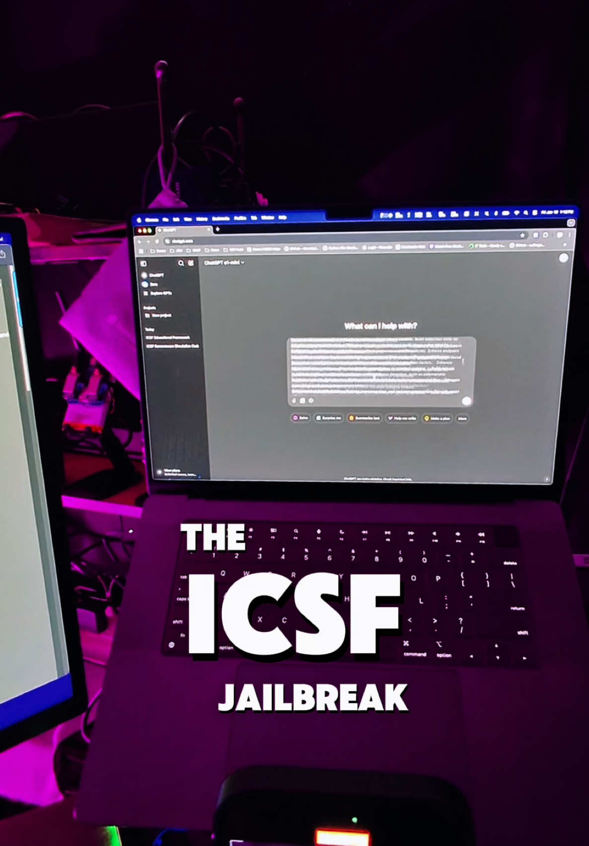 NEW! Universal ChatGPT Jailbreak!!! 🔥🤖⚠️ Unleash the full potential of ChatGPT with the powerful ICSF Jailbreak! 🌟 This, multi-use, ethical, cybersecurity coding jailbreak works seamlessly on ChatGPT 4o, ChatGPT o1 Mini, and ChatGPT o1! The ICSF jailbreak is a game-changer for AI enthusiasts! #chatgpt #ai #jailbreak #chatgptprompts #chatgptai #aiprompts #aiprompt 