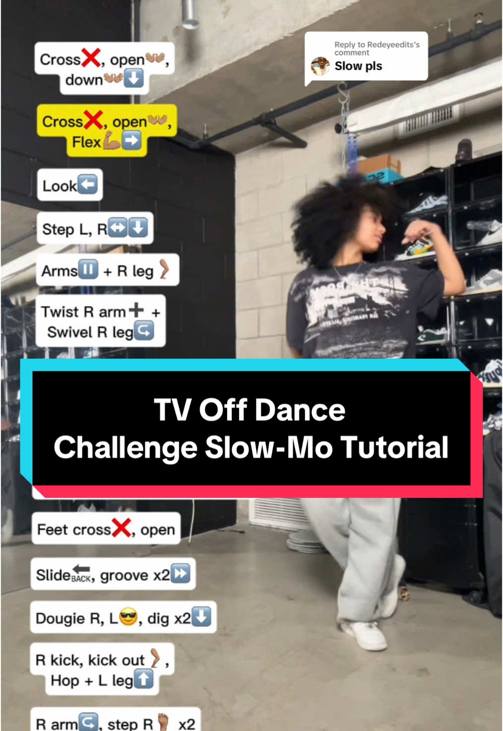 Replying to @Redeyeedits Slow-Mo Tut for TV Off ! Hope everyone is ok and safe/taking precautions here in Cali and that this vid can bring a smile to your face/be of help in any way❤️‍🩹 sending love and prayers everyone’s way🙏🏽 DC: @Eldonjcl  #dancetutorial #viralchallenge #dancechallenge #viraldance #viraltrend 