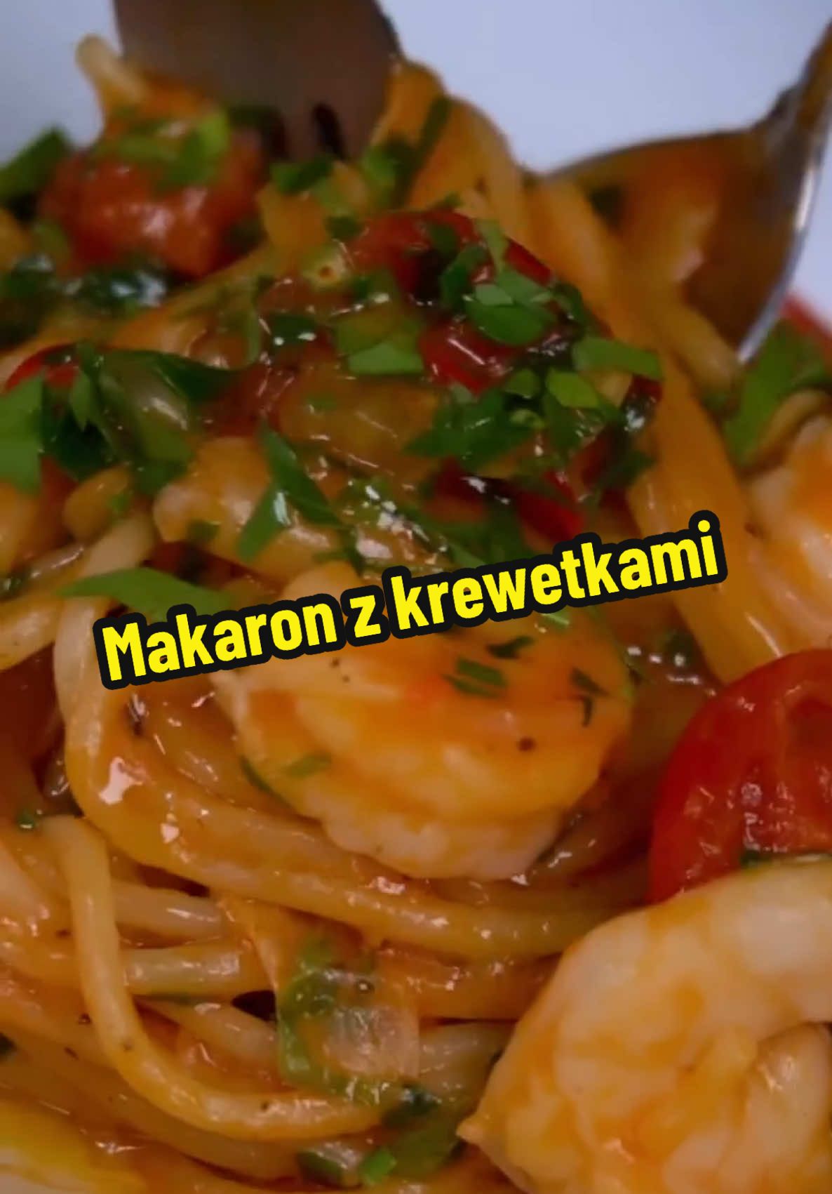 Najprostrzy i najlepszy makaron z krewetkami😍 #makaron #krewetki #pasta #zabójczopyszne #mniam