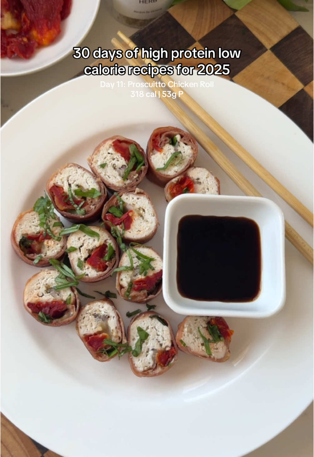 DAY 11: PROSCIUTTO CHICKEN ROLL 🔥 Day 11 of 30 high protein, low calorie recipes for 2025. See the link in my bio for access to all my recipes and more to come!