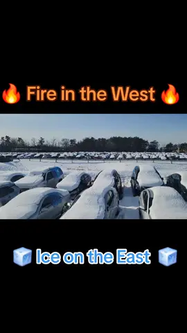 While the #West is #burning, the #East is #freezing. #la #fire #endtimes #iceyweather #snow #frost #2025