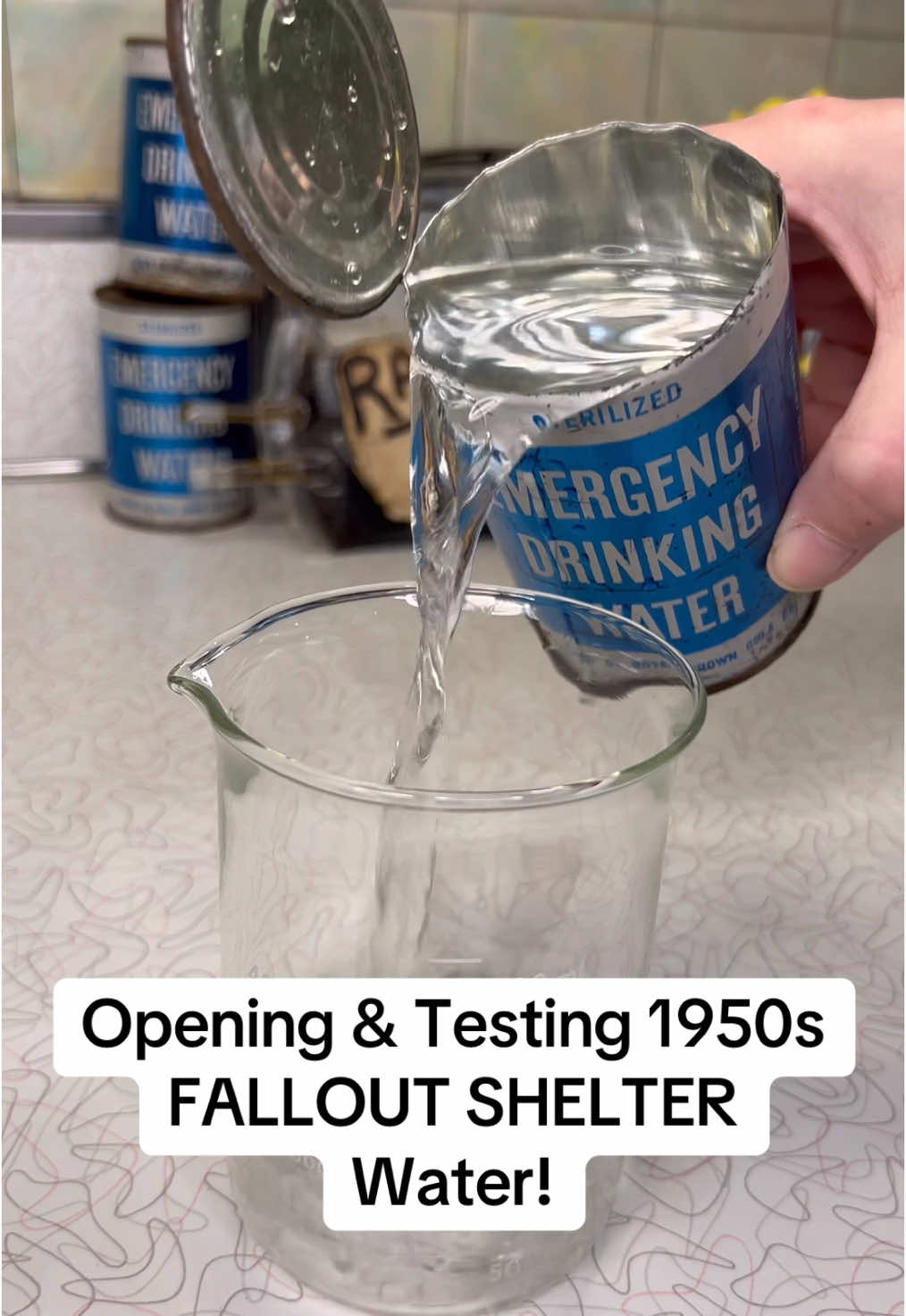 Opening & Testing 1950s Fallout Shelter Survival Canned Water #fallout #fallouttok #mrsfallout  