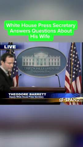 Press Secretary Spins Wifes Death As A Positive