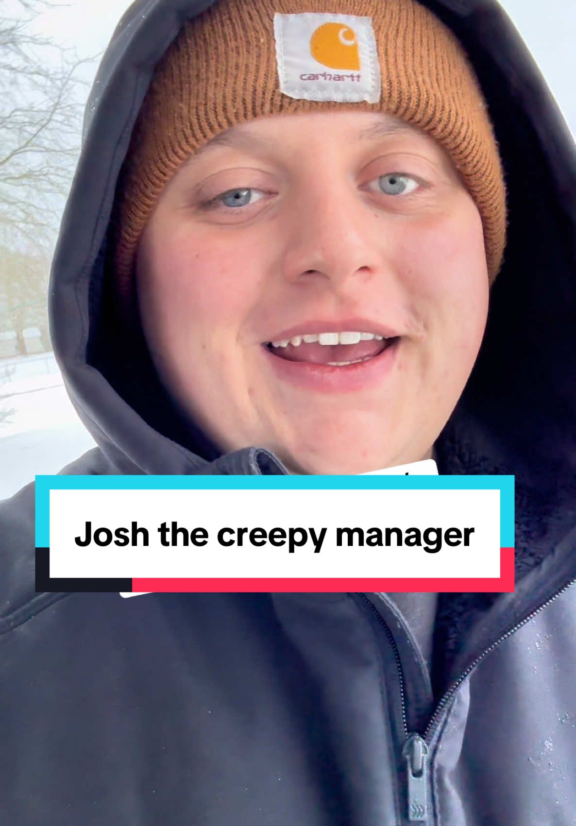 Creepy boss at work keeps creating new Snapchat accounts to spam you with #funnyvideo #funnytiktok #funnyskit #manager 