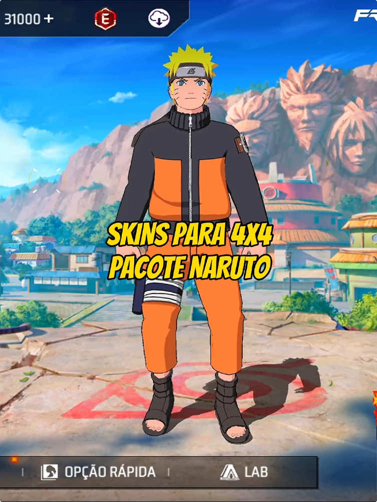 skins para 4x4 versão naruto #FreeFire #NarutoFFCP #FreeFireBrasil #FFxNARUTOSHIPPUDEN #Naruto #NarutoShippuden