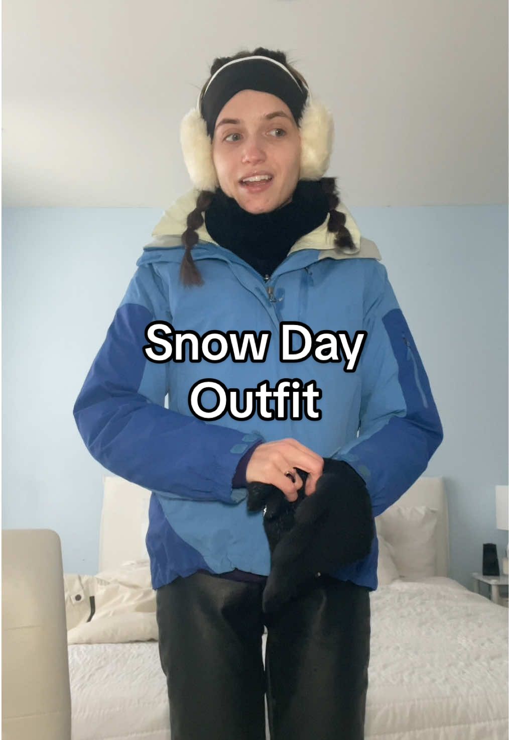 Was this over the top? Absolutely Did I stay warm? Absolutely #snowday #winterfashion 