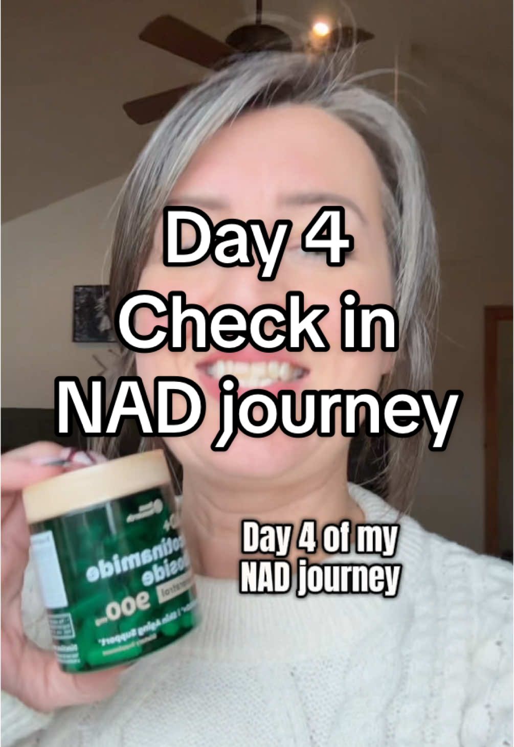 Day 4 of my NAD jounrney, notice difference in my chin area with hormonal breakouts but not sure if it is a coincidence #NAD #whatisnad #nadbenefits #nadjourney #aginggracefully #nadreview 