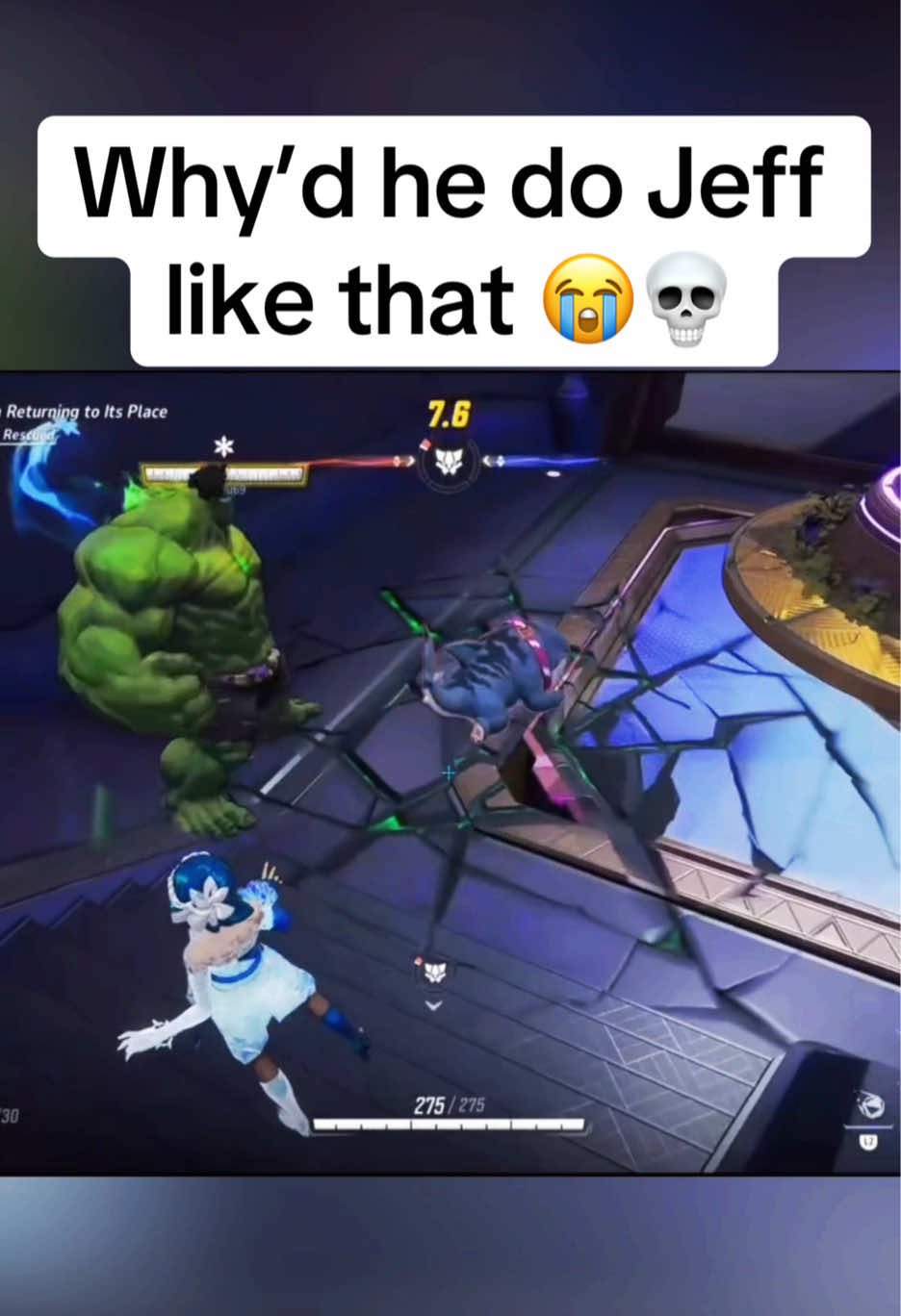 That Hulk was fed up 😅 (showtiime_v/IG) #gaming #GamingOnTikTok #marvel #marvelrivals #hulk #jefftheshark #ironman #CapCut 